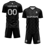 custom soccer set jersey kids adults personalized soccer black