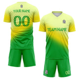 custom soccer set jersey kids adults personalized soccer green