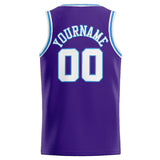 Custom Stitched Basketball Jersey for Men, Women And Kids Purple-White-Light Blue