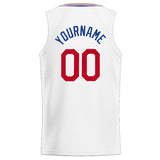 Custom Stitched Basketball Jersey for Men, Women And Kids White-Royal-Red