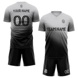 custom soccer set jersey kids adults personalized soccer black