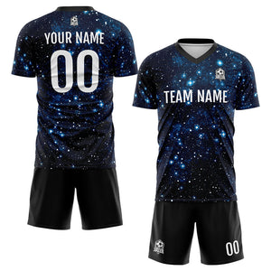 Custom Soccer Uniform Jersey Kids Adults Personalized Set Jersey Starry sky