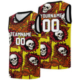 Custom basketball jersey for men and women. Stitched and printed name, number and logo Yellow