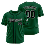 Custom Baseball Jersey Stitched Design Personalized Hip Hop Baseball Shirts Dark Green-Black