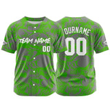 Custom Baseball Jersey Personalized Baseball Shirt for Men Women Kids Youth Teams Stitched and Print Green&Grey