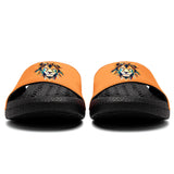 Customized basketball slippers with added patterns, name number logo