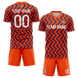 custom soccer set jersey kids adults personalized soccer orange