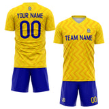 custom soccer set jersey kids adults personalized soccer yellow