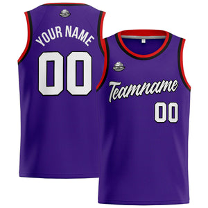 Custom Stitched Basketball Jersey for Men, Women  And Kids Purple-White-Red