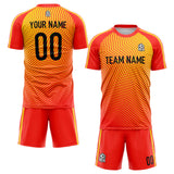 custom soccer set jersey kids adults personalized soccer orange