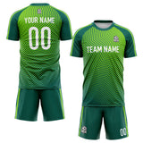 custom soccer set jersey kids adults personalized soccer green