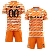 custom soccer set jersey kids adults personalized soccer orange