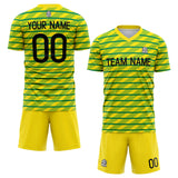 custom soccer set jersey kids adults personalized soccer yellow