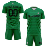 custom soccer set jersey kids adults personalized soccer green