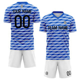 custom soccer set jersey kids adults personalized soccer blue