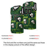 Custom basketball jersey for men and women. Stitched and printed name, number and logo Green