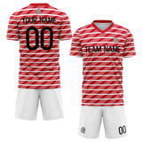 custom soccer set jersey kids adults personalized soccer red