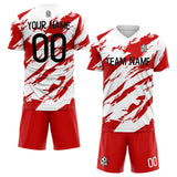 custom soccer set jersey kids adults personalized soccer red