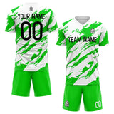 custom soccer set jersey kids adults personalized soccer green