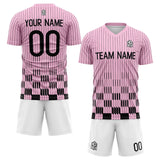 custom soccer set jersey kids adults personalized soccer pink