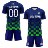 custom soccer set jersey kids adults personalized soccer navy