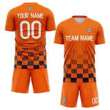 custom soccer set jersey kids adults personalized soccer orange