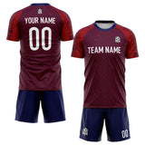 custom soccer set jersey kids adults personalized soccer red