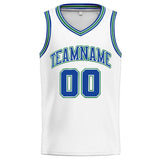 Custom Stitched Basketball Jersey for Men, Women And Kids White-Royal-Kelly Green