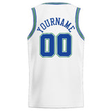 Custom Stitched Basketball Jersey for Men, Women And Kids White-Royal-Kelly Green