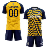 custom soccer set jersey kids adults personalized soccer yellow