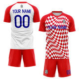 custom soccer set jersey kids adults personalized soccer red