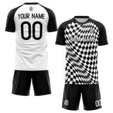 custom soccer set jersey kids adults personalized soccer black