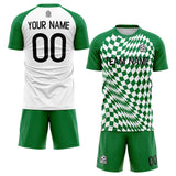 custom soccer set jersey kids adults personalized soccer green