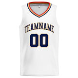 Custom Stitched Basketball Jersey for Men, Women And Kids White-Navy-Gold-Red