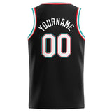 Custom Stitched Basketball Jersey for Men, Women And Kids Black-White-Teal-Red