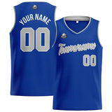 Custom Stitched Basketball Jersey for Men, Women  And Kids Royal-Gray