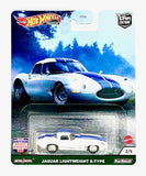 2020 Jaguar Lightweight E-Type Hot Wheels Premium 2/5 White Die Cast Car 1:64