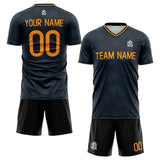 custom soccer set jersey kids adults personalized soccer black