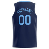 Custom Stitched Basketball Jersey for Men, Women And Kids Navy-Light Blue