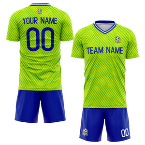 custom soccer set jersey kids adults personalized soccer green