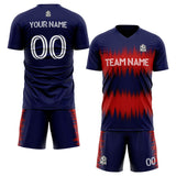 custom soccer set jersey kids adults personalized soccer navy