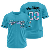 Custom Light Blue Baseball Jersey Stitched Design Personalized Hip Hop Baseball Shirts