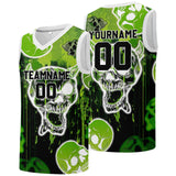 Custom basketball jersey for men and women. Stitched and printed name, number and logo Green