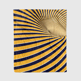 Custom Ultra-Soft Micro Fleece Blanket Navy-Yellow