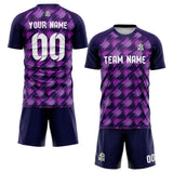 custom soccer set jersey kids adults personalized soccer purple