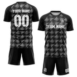 custom soccer set jersey kids adults personalized soccer black