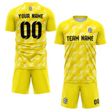 custom soccer set jersey kids adults personalized soccer yellow