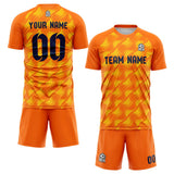 custom soccer set jersey kids adults personalized soccer orange