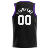 Custom Stitched Basketball Jersey for Men, Women And Kids Black-White-Purple