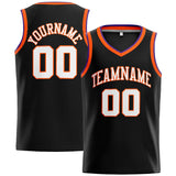 Custom Stitched Basketball Jersey for Men, Women And Kids Black-White-Orange-Purple